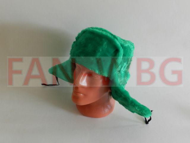 Пошив шапок ушанок, цвет ярко-зеленый