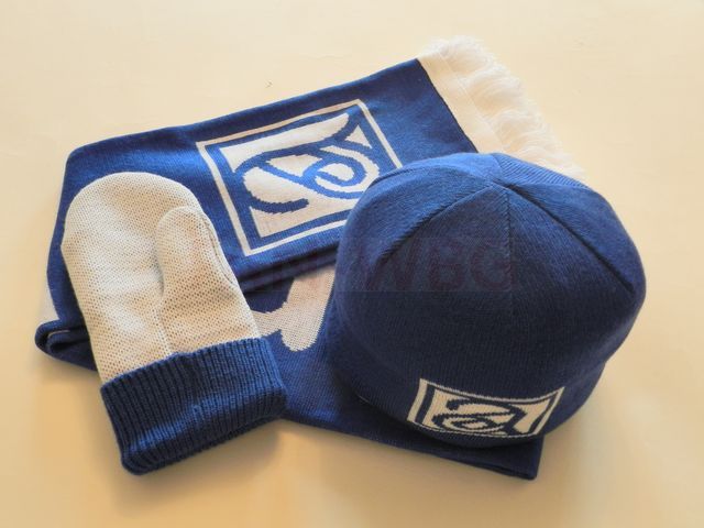 Комплект: Варежка, шапка, шарф с логотипом.